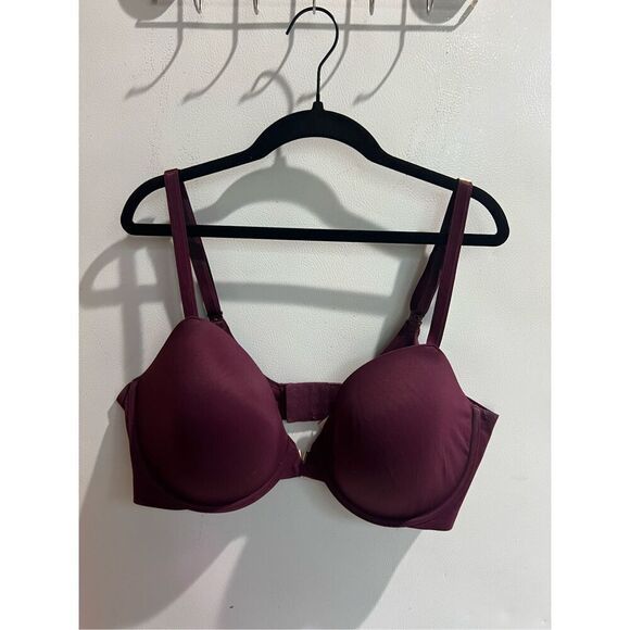 Victorias Secret Burgundy Lined Demi Bra Woman’s Size 38DD - Flaws - Picture 1 of 16